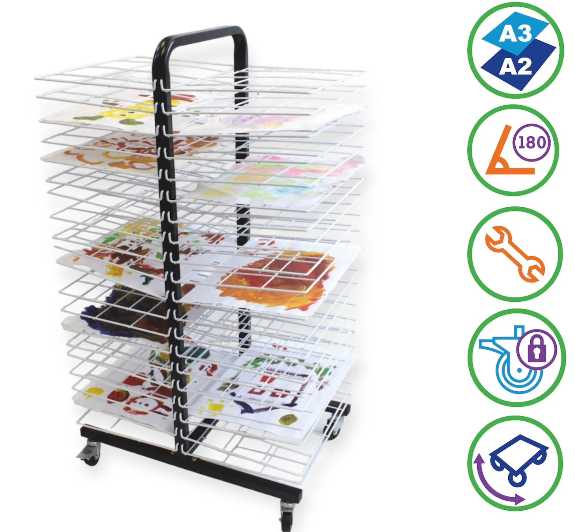 drying_rack_mobile__small_1.webp Educational Toys Drying Rack Mobile 40 Small Shelf