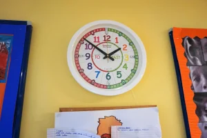 EasyRead Time Teacher Rainbow Wall Clock