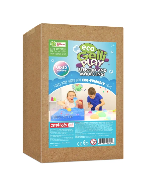 Zimplikids Gelli Play Sensory & Modelling Fun! Mixed Colours, White, Green, Blue & Pink