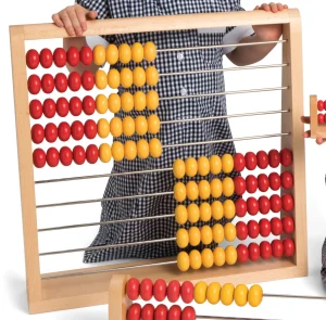 KNOWLEDGE BUILDER Giant 100 Bead Abacus - Colours - Reduced To Clear!