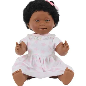 Educational Toys Girl Doll With Down Syndrome With Dark Skin