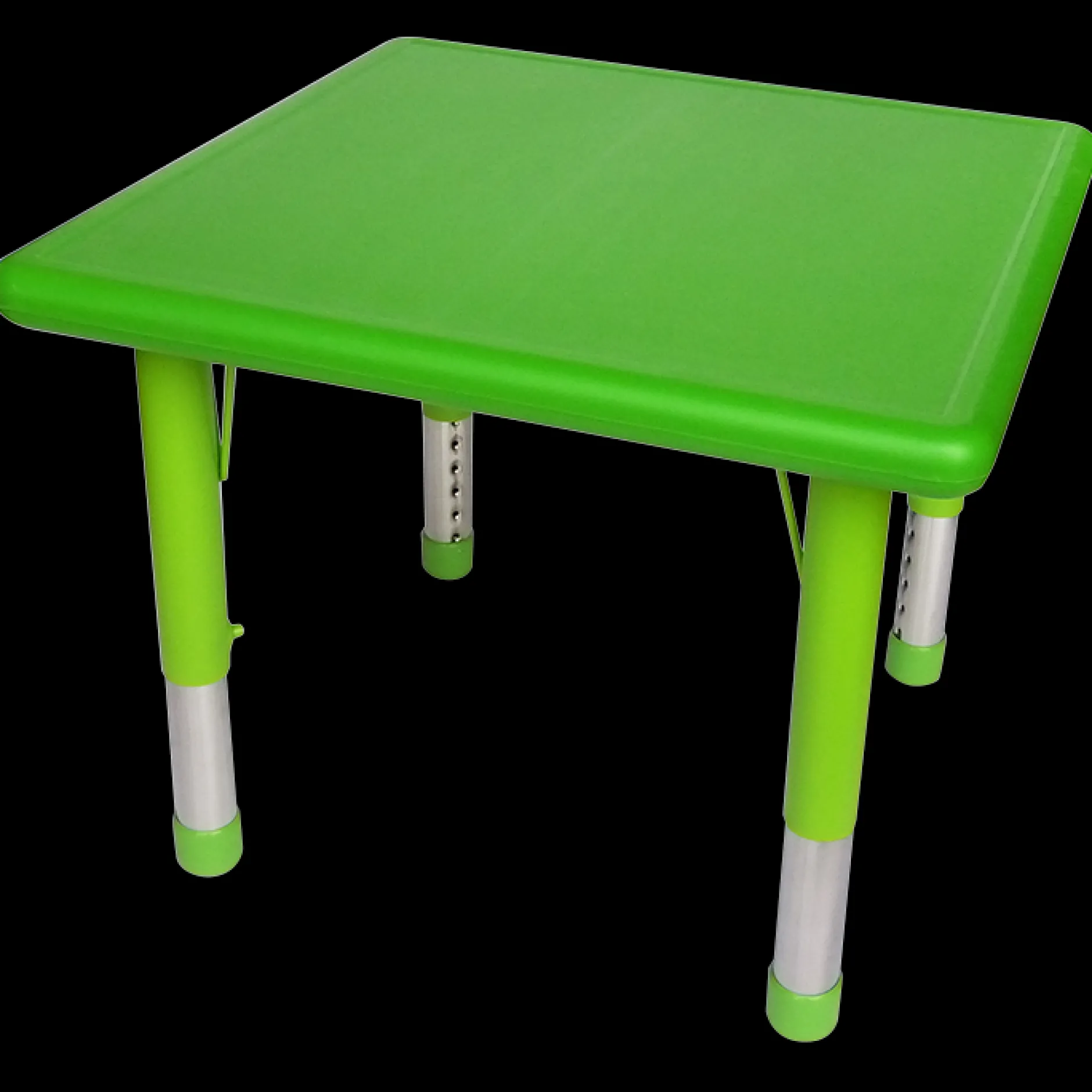 green_square_plastic_tabl_1.webp Educational Toys Green Square Plastic Table - Adjustable Legs