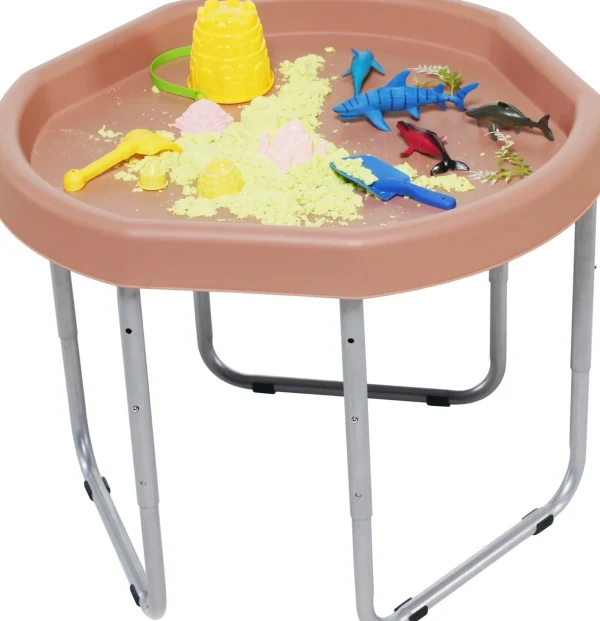 Educational Toys Hexacle Tuff Tray (73cm) and stand - Coral Pink