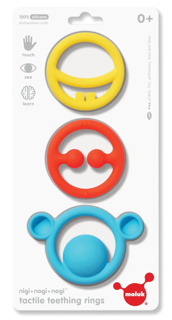 Moluk Nigi Nagi and Nogi Set of 3 Teething Rings
