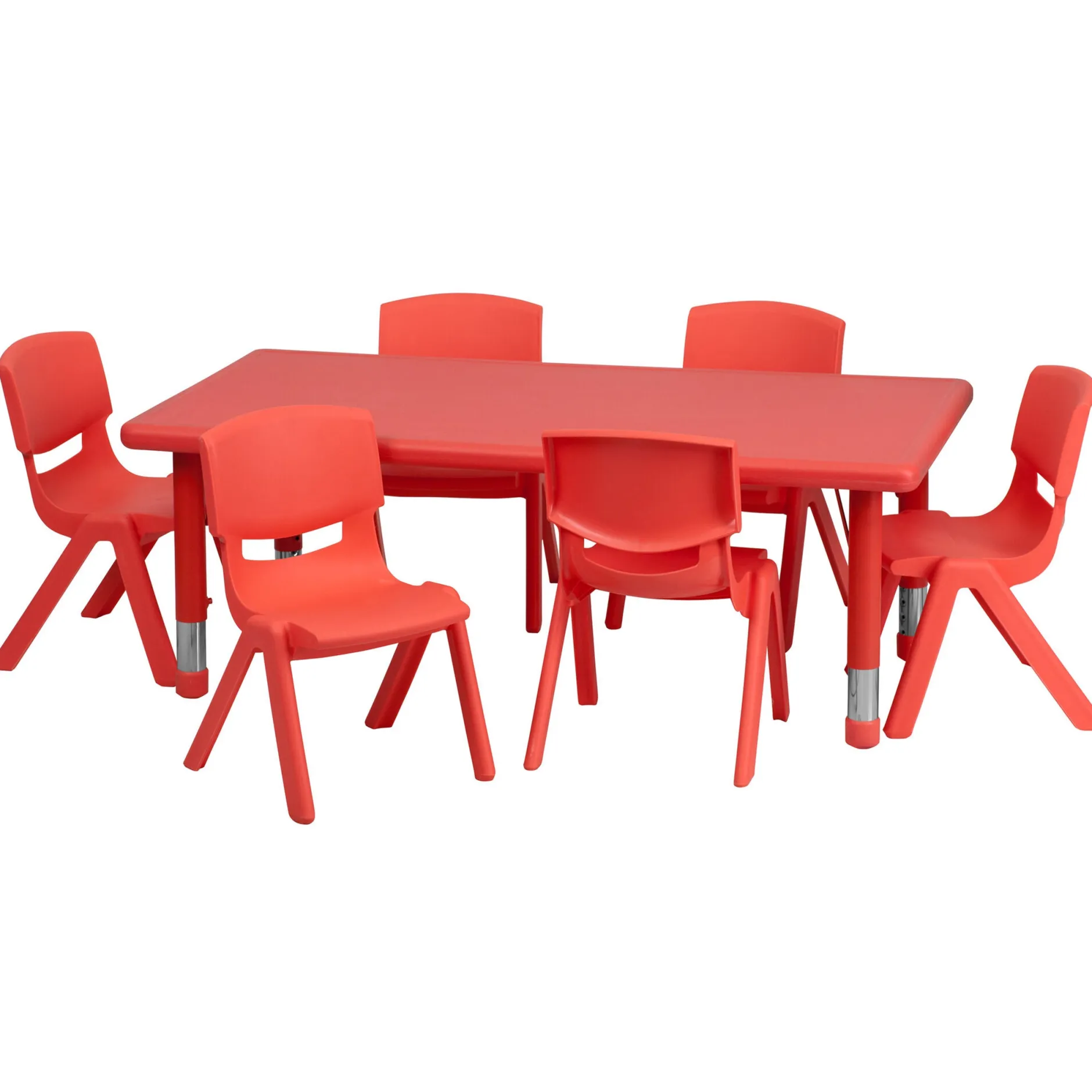 plastic_rectangular_table_0-2.webp Educational Toys Plastic Rectangular Table Red with Adjustable Legs