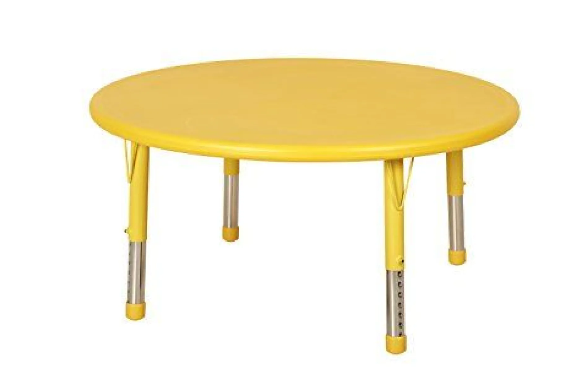 plastic_round_table_yello_0.webp Educational Toys Plastic Round Table Yellow with Adjustable Legs