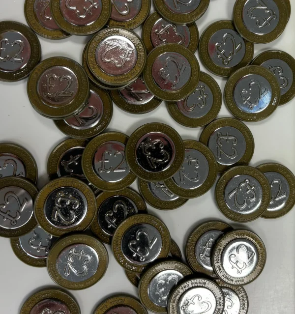 Educational Toys Play Money: £2 Coins (Pack of 50) - REDUCED TO CLEAR!
