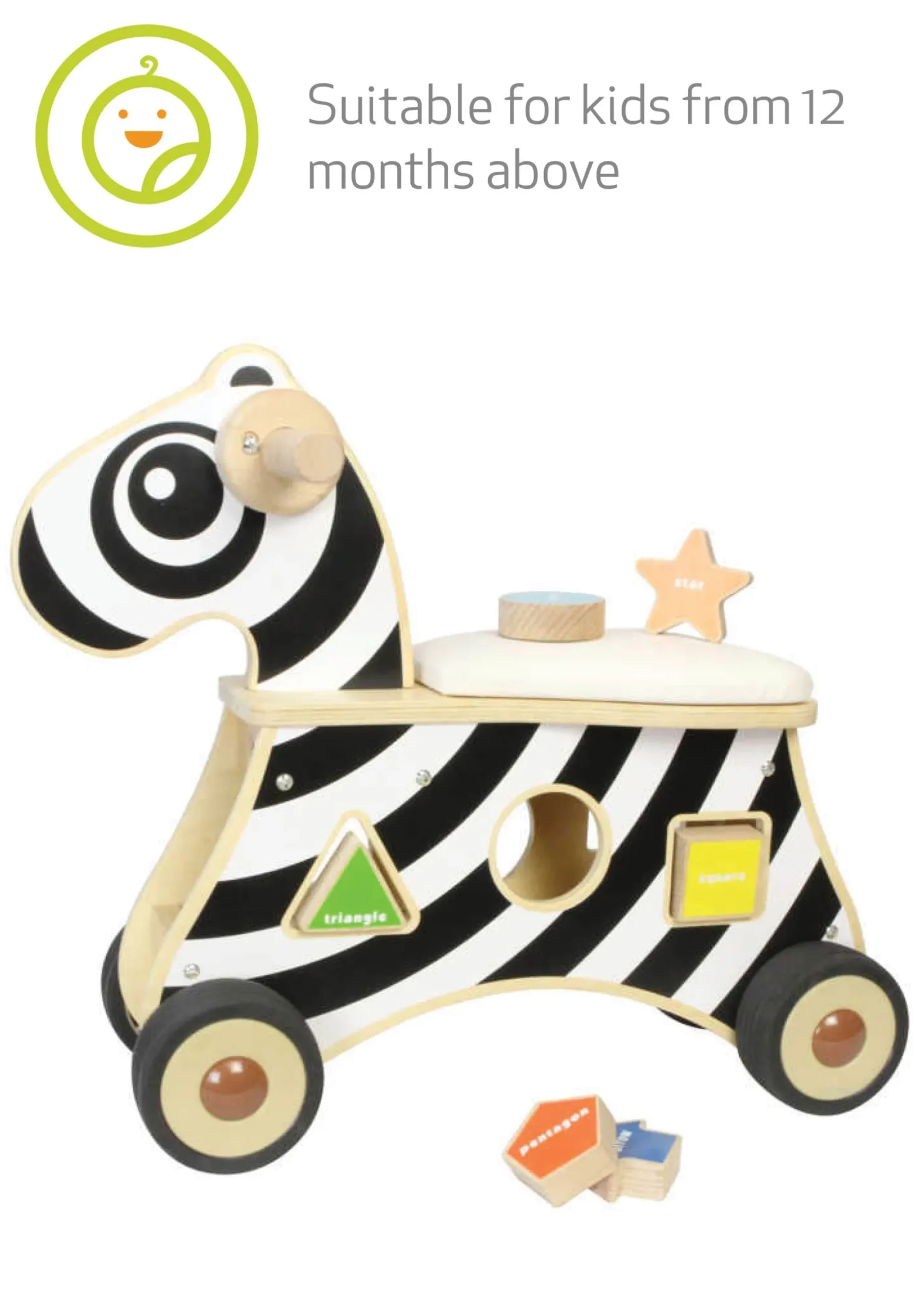 rideon_shape_sorter_zebra_10.webp Cicada Ride-on Shape Sorter Zebra