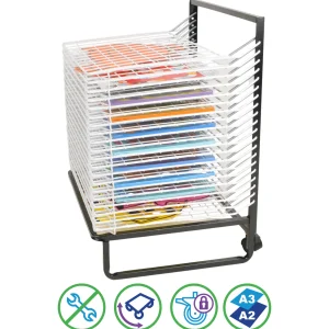 Educational Toys 20 Shelf Spring Loaded Floor Art Drying Rack