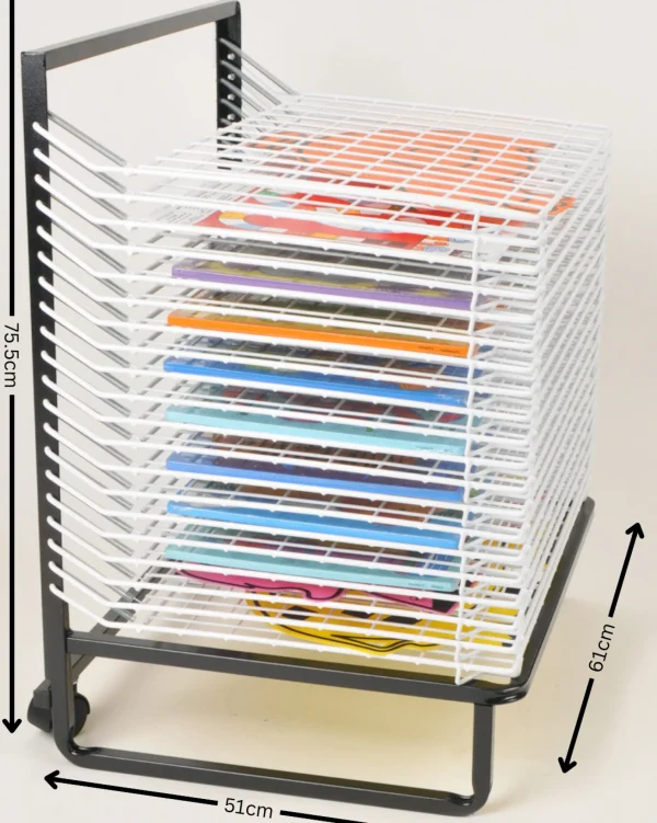Educational Toys 20 Shelf Spring Loaded Floor Art Drying Rack