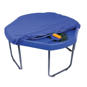 Educational Toys Tuff Tray (100cm), Stand and Water Resistant Cover - Blue Tray, Grey Stand and Blue Cover