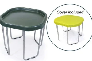 Educational Toys Tuff Tray (70cm), stand and water resistant cover - Green tray and yellow cover