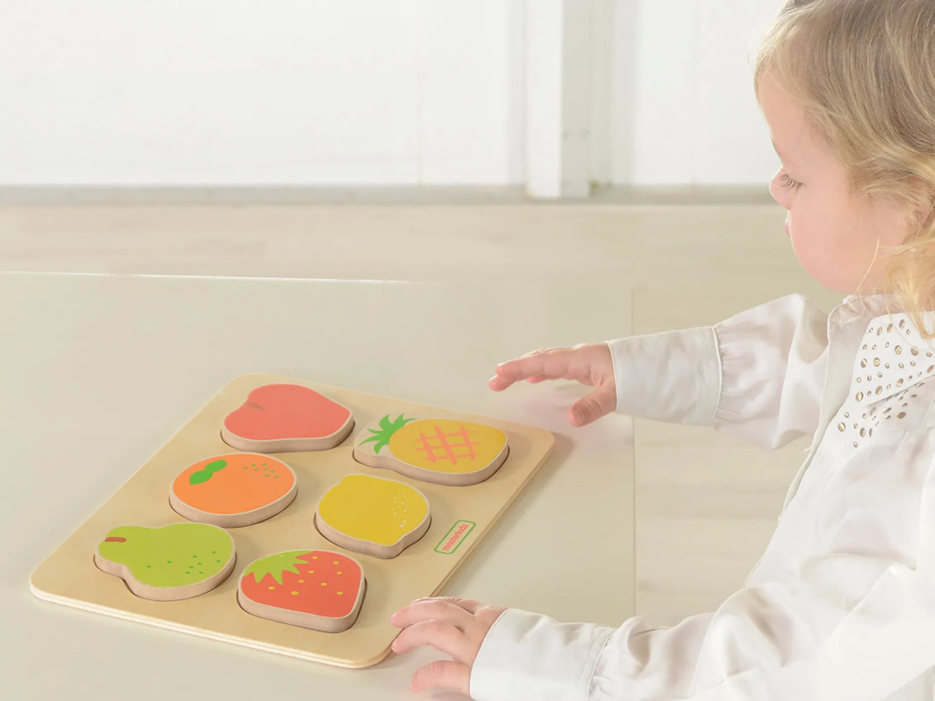 wooden_chunky_fruit_puzzl_0.webp Educational Toys Wooden Chunky Fruit Puzzle - Reduced To Clear