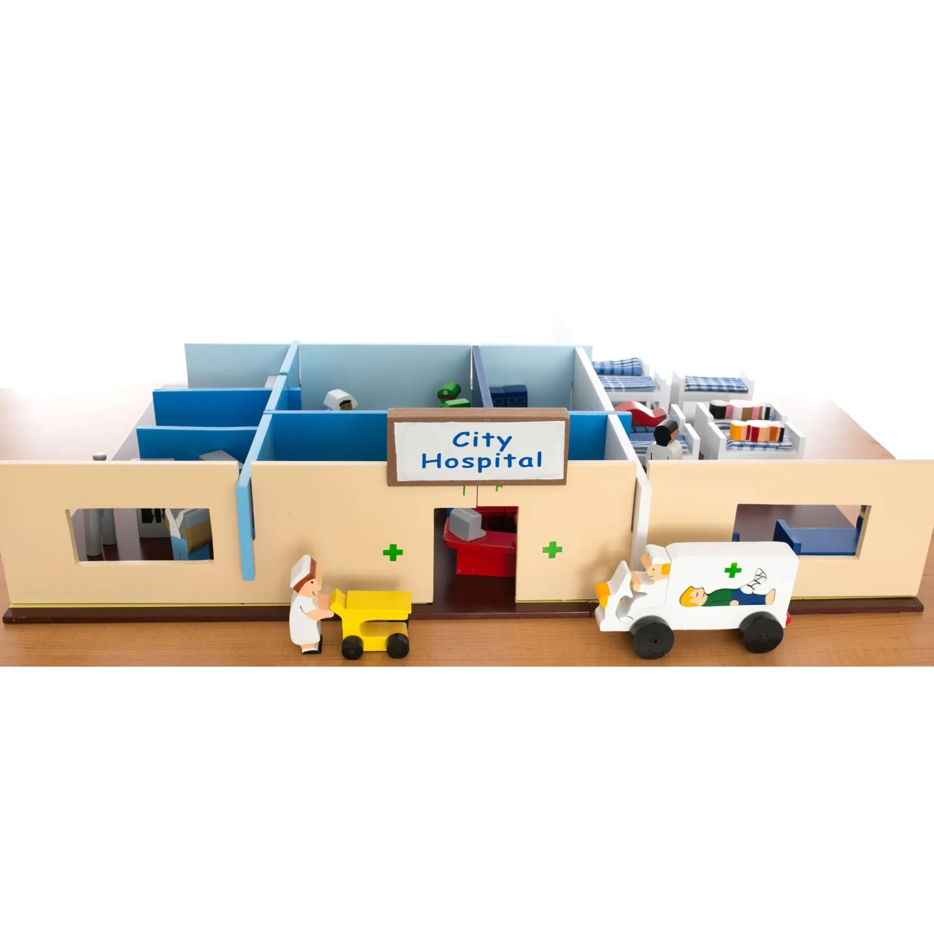 wooden_hospital_play_set_1.webp Educational Toys Wooden Hospital Play Set