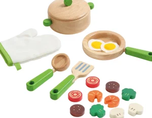 Educational Toys WOODEN KITCHENWARE SET - REDUCED TO CLEAR!