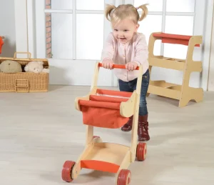 Educational Toys Wooden Shopping Cart