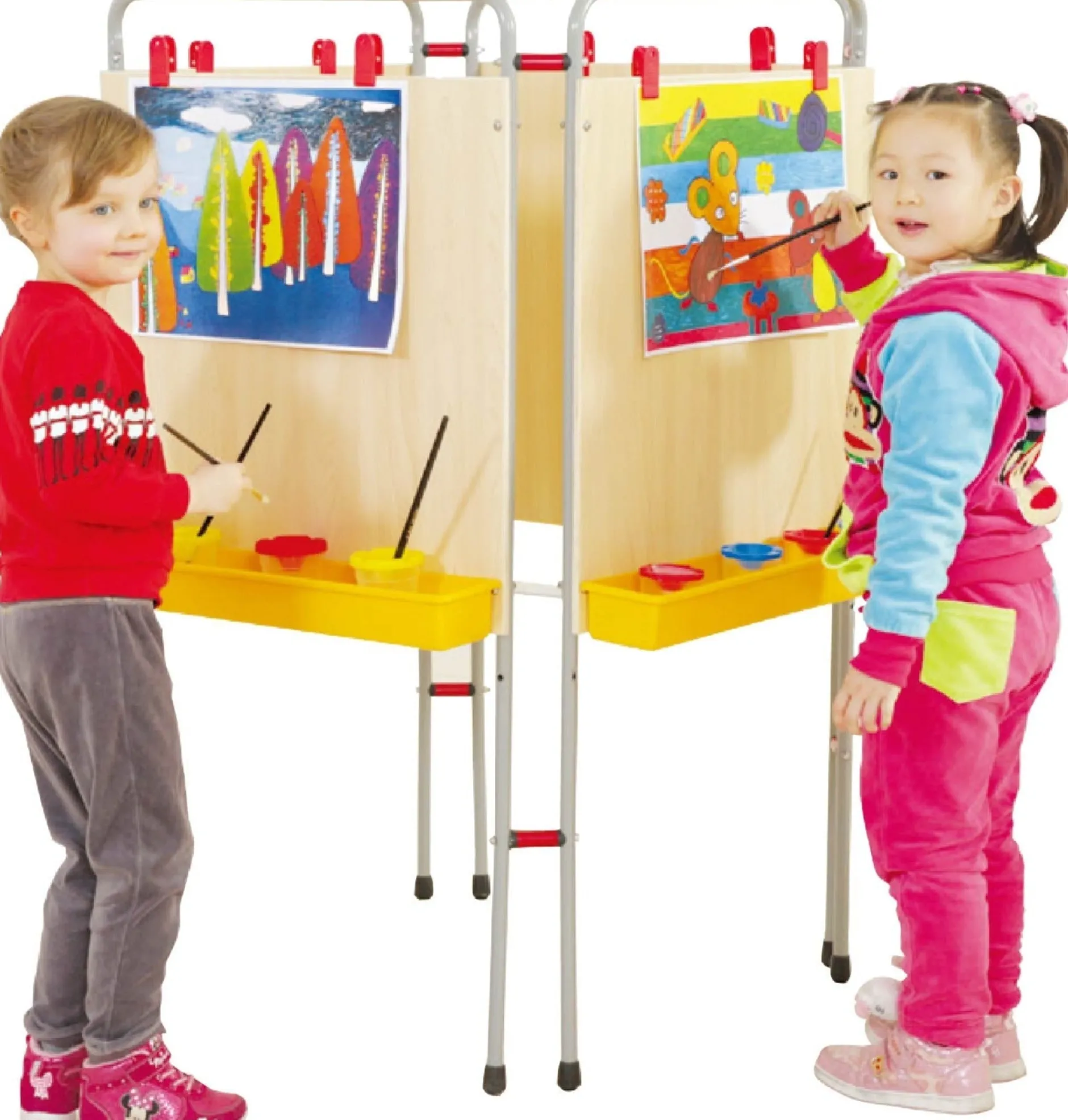 wooden_sided_easel_3.webp Educational Toys Wooden 4-Sided Easel