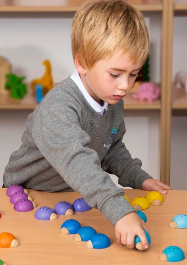 PRIME 30 Wooden Sorting Number Ladybirds - Reduced To Clear!