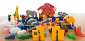 Educational Toys Wooden Zoo Play Set